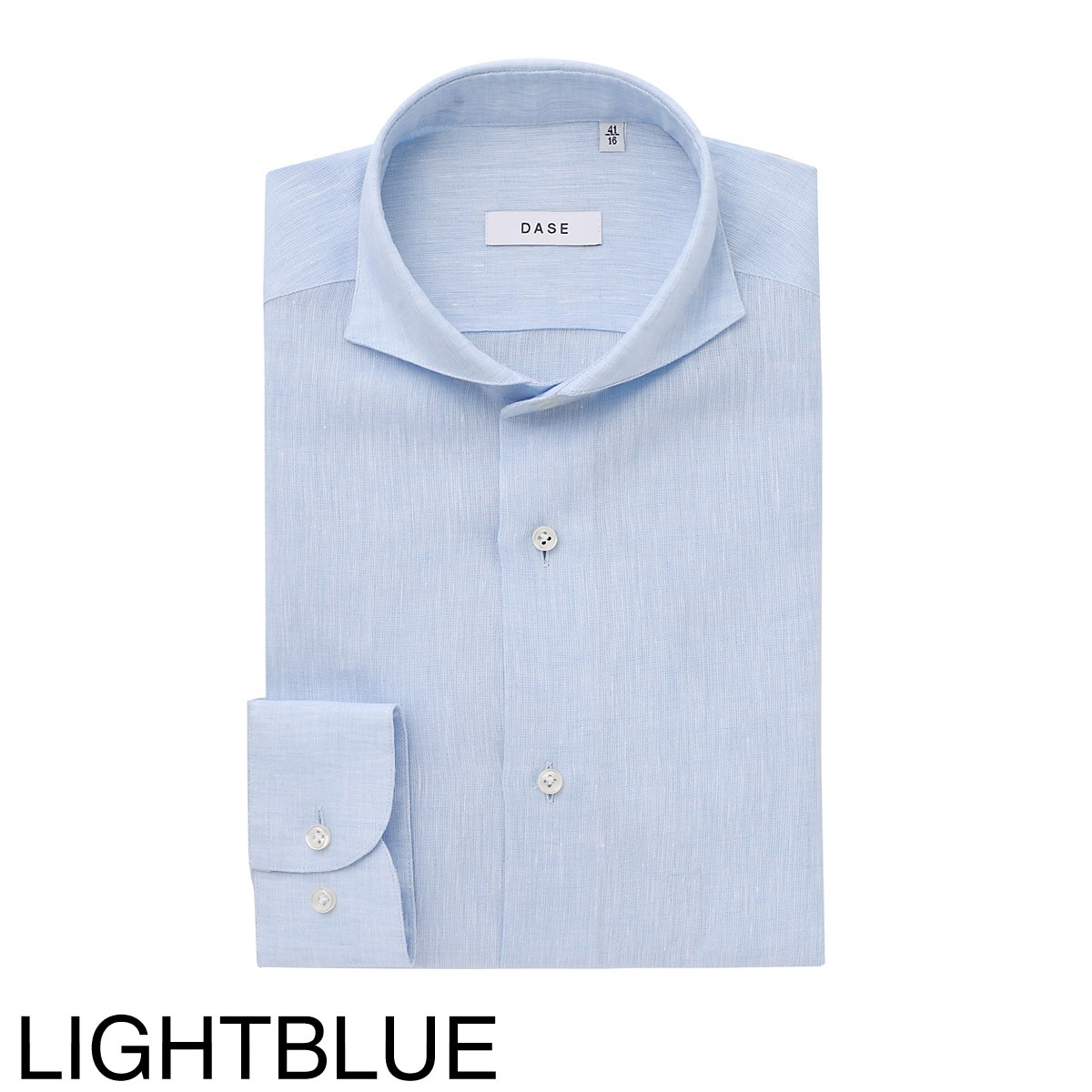 DASE デイス ホリゾンタルカラー リネンシャツ メンズ