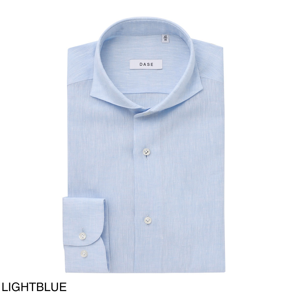 DASE デイス ホリゾンタルカラー リネンシャツ メンズ