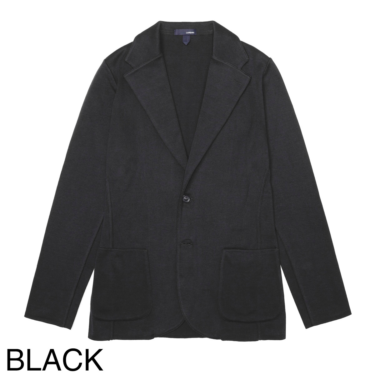 ラルディーニ LARDINI 2つボタン ニットジャケット メンズ　ブラック LARDINI ラルディーニ 2つボタン ニットジャケット メンズ | メンズ