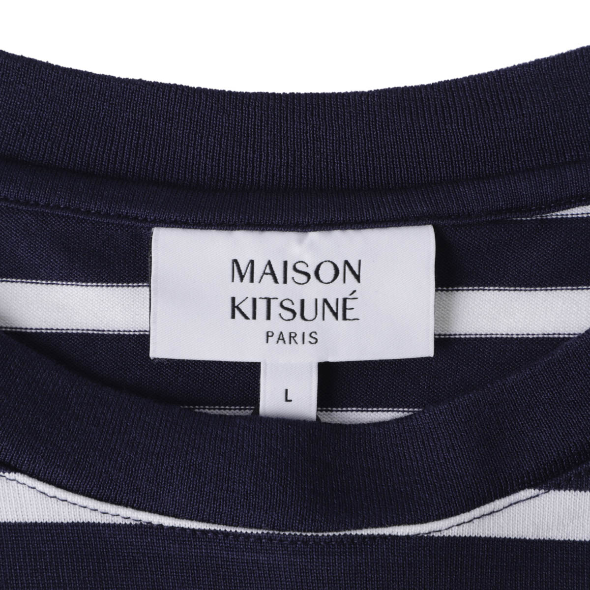 MAISON KITSUNE メゾンキツネ クルーネック 長袖Tシャツ/BOLD FOX HEAD PATCH COMFORT MARIN TEE-SHIRT メンズ