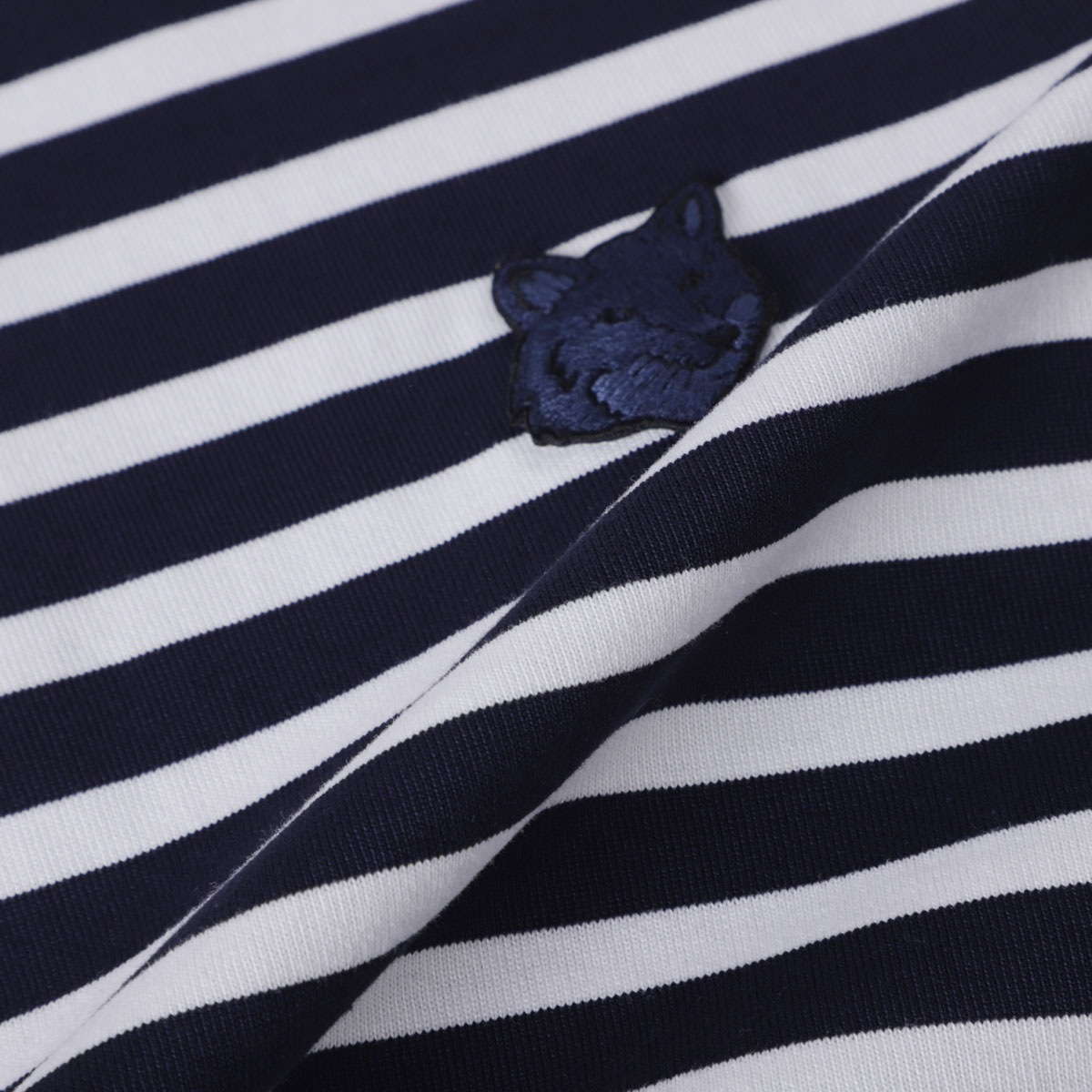MAISON KITSUNE メゾンキツネ クルーネック 長袖Tシャツ/BOLD FOX HEAD PATCH COMFORT MARIN TEE-SHIRT メンズ