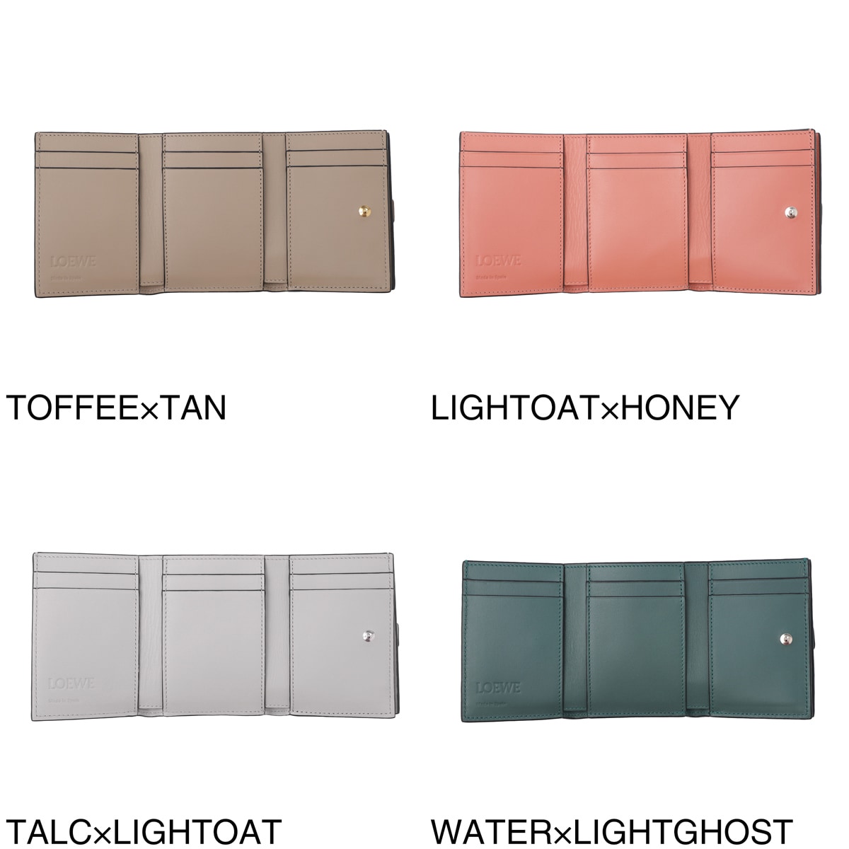 LOEWE TRIFOLD WALLET ダークブラウン 三つ折り財布 LOEWE TRIFOLD WALLET ダークブラウン 三つ折り財布 LOEWE ロエベ Logo