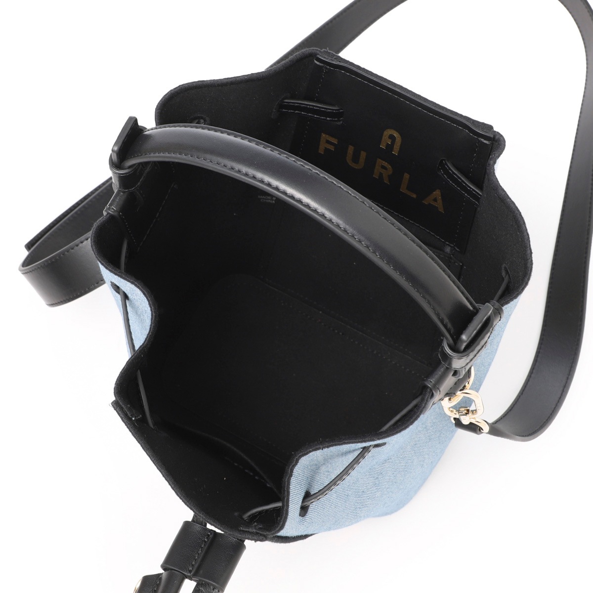 FURLA ブラック バケットバッグ FURLA フルラ バケットバッグ SFERA S BUCKET BAG スフェラ