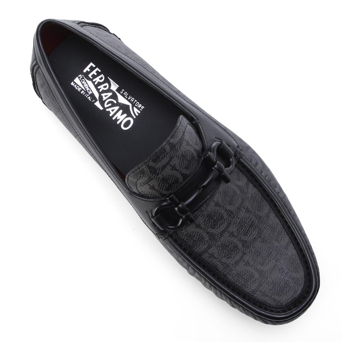 たんさん様　美品　フェラガモ　オリジナーレ　エプロンダービー黒8 FERRAGAMO (Salvatore Ferragamo) フェラガモ ドライビングシューズ