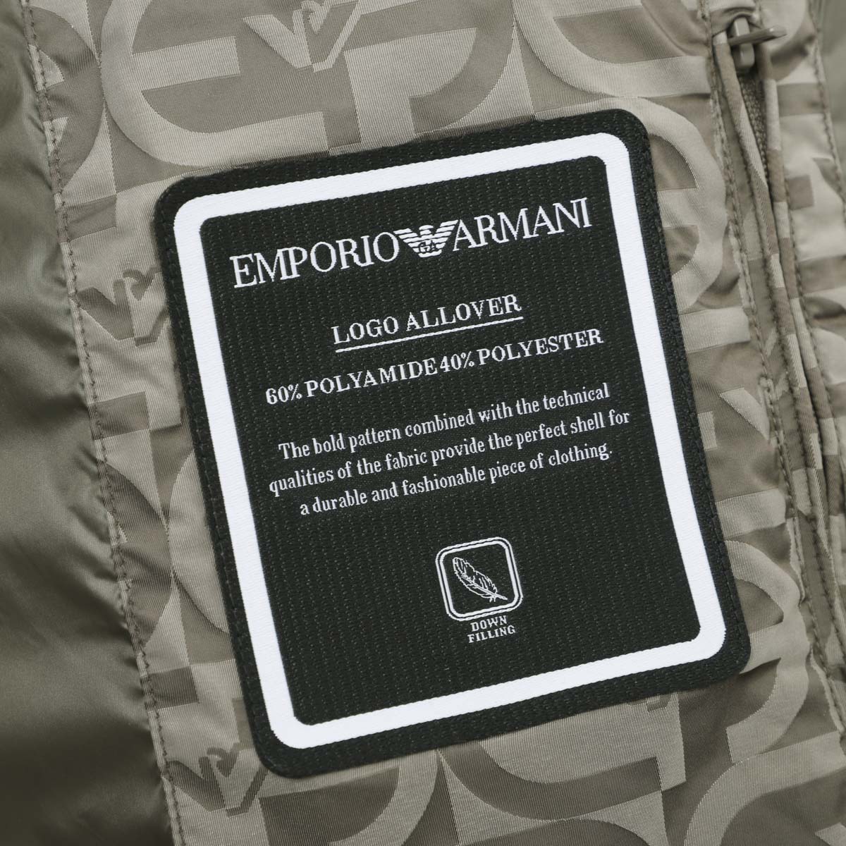 EMPORIO ARMANI エンポリオアルマーニ ダウンジャケット/ALL-OVER MONOGRAM -PRINT PADDED JACKET メンズ