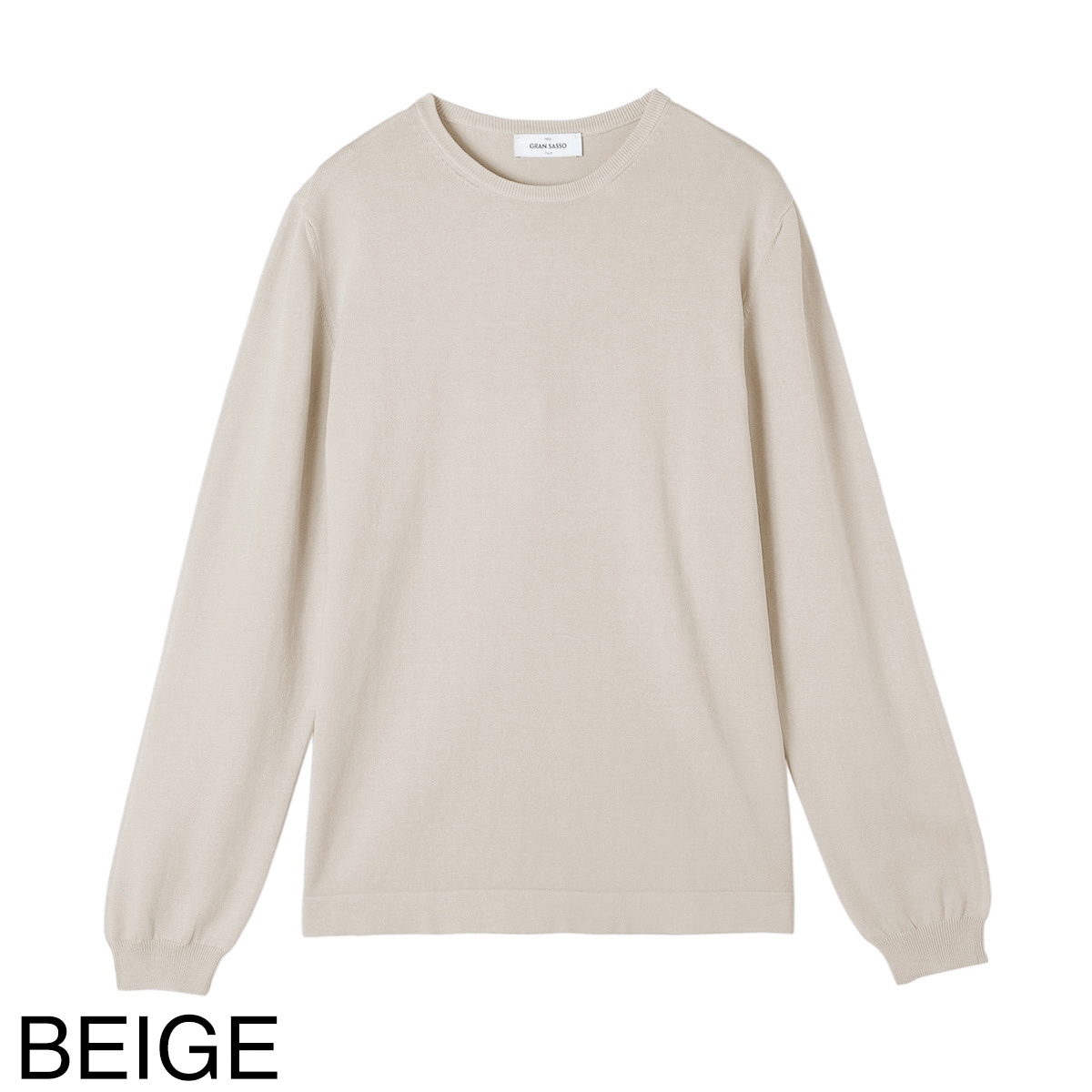 GRAN SASSO ベージュ クルーネック ニット Gran Sasso グランサッソ