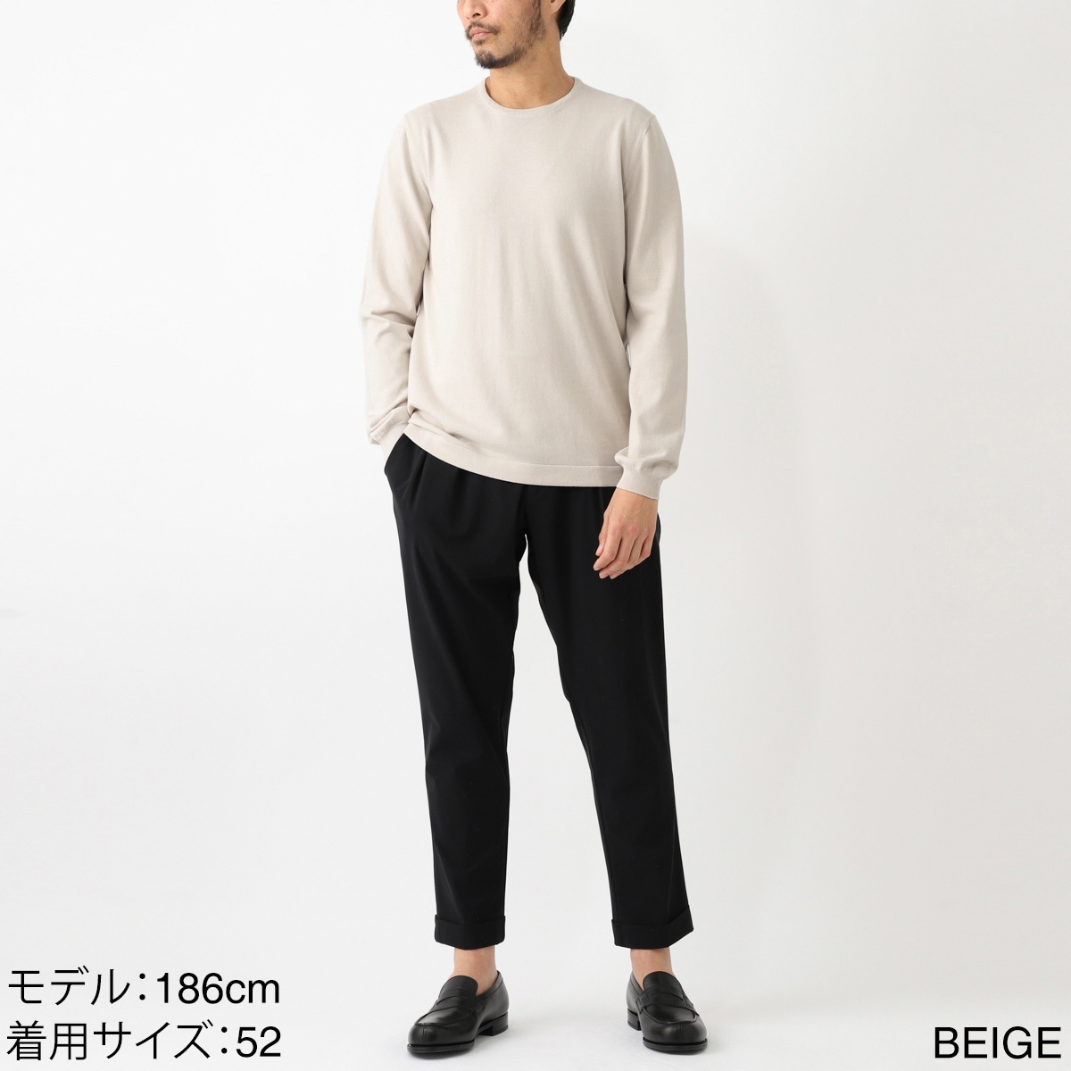 Gran Sasso グランサッソ クルーネックニット/PARICOLLO M/L 12G