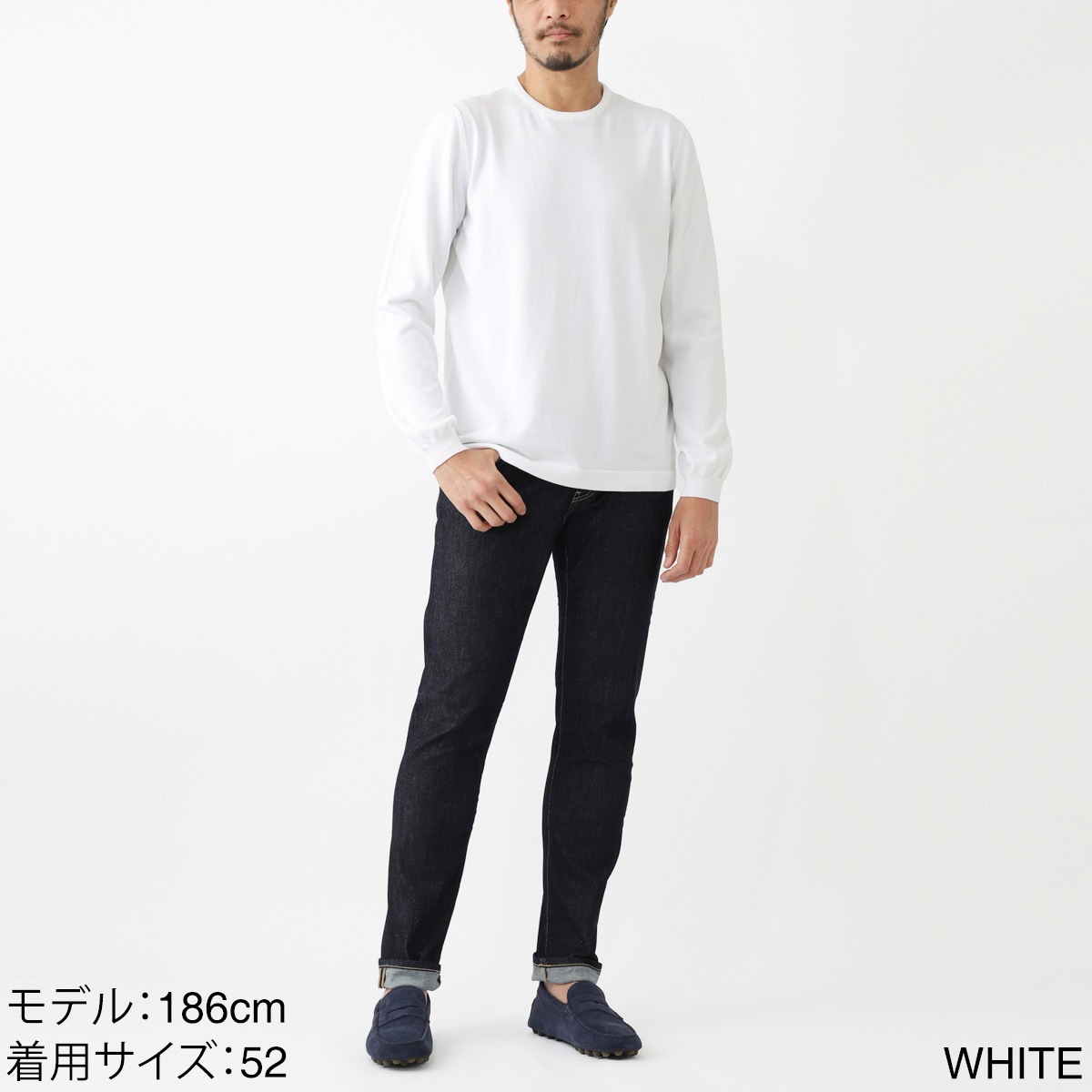 Gran Sasso グランサッソ クルーネックニット/PARICOLLO M/L 12G