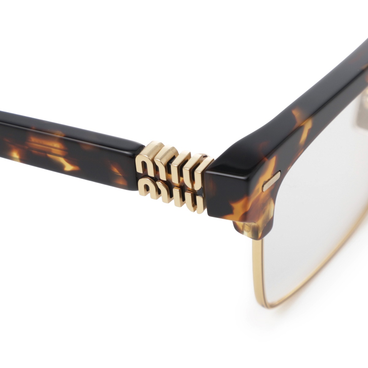 ミュウミュウ ブラウンファッションメガネ So ブラウン（茶色）系 MiuMiu(ミュウミュウ) メガネ(レディース