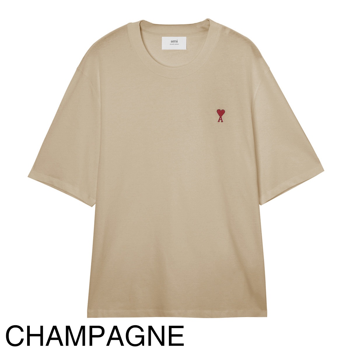 AMI アミ クルーネックTシャツ/RED AMI DE COEUR TSHIRT
