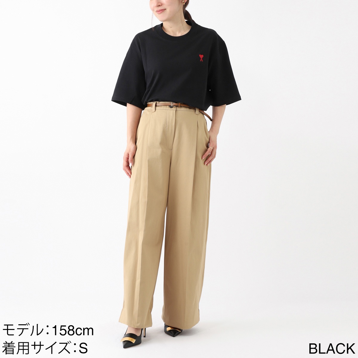 AMI アミ クルーネックTシャツ/RED AMI DE COEUR TSHIRT
