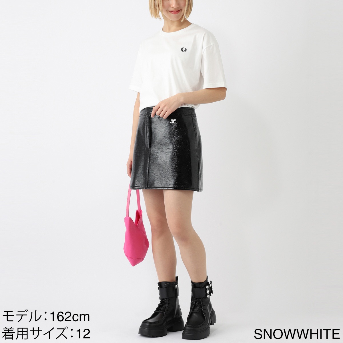 【ネコポス対応(1点まで)】FRED PERRY フレッドペリー クルーネックTシャツ/CREW NECK T-SHIRT レディース