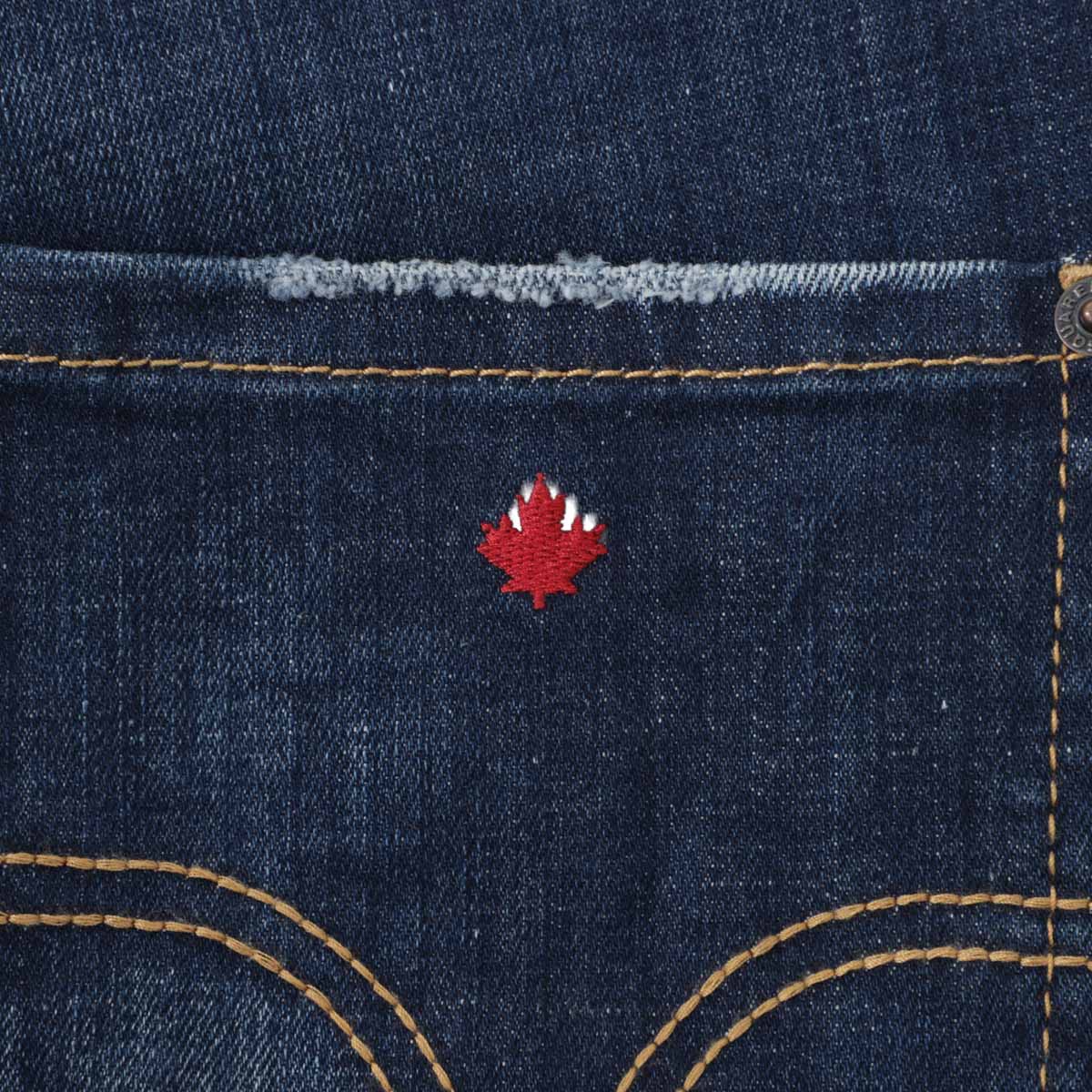 DSQUARED2 メープルリーフ刺繍デニム