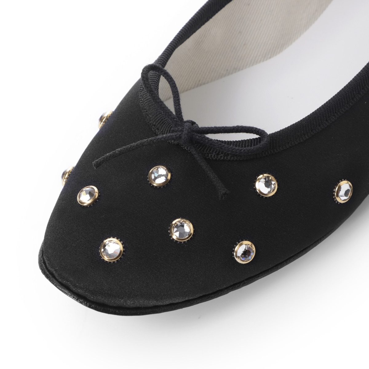 repetto レペット バレエシューズ/フラットシューズ/CENDRILLON HAUTE クリスタル ビジュー リボン ラウンドトゥ【大きいサイズあり】 レディース