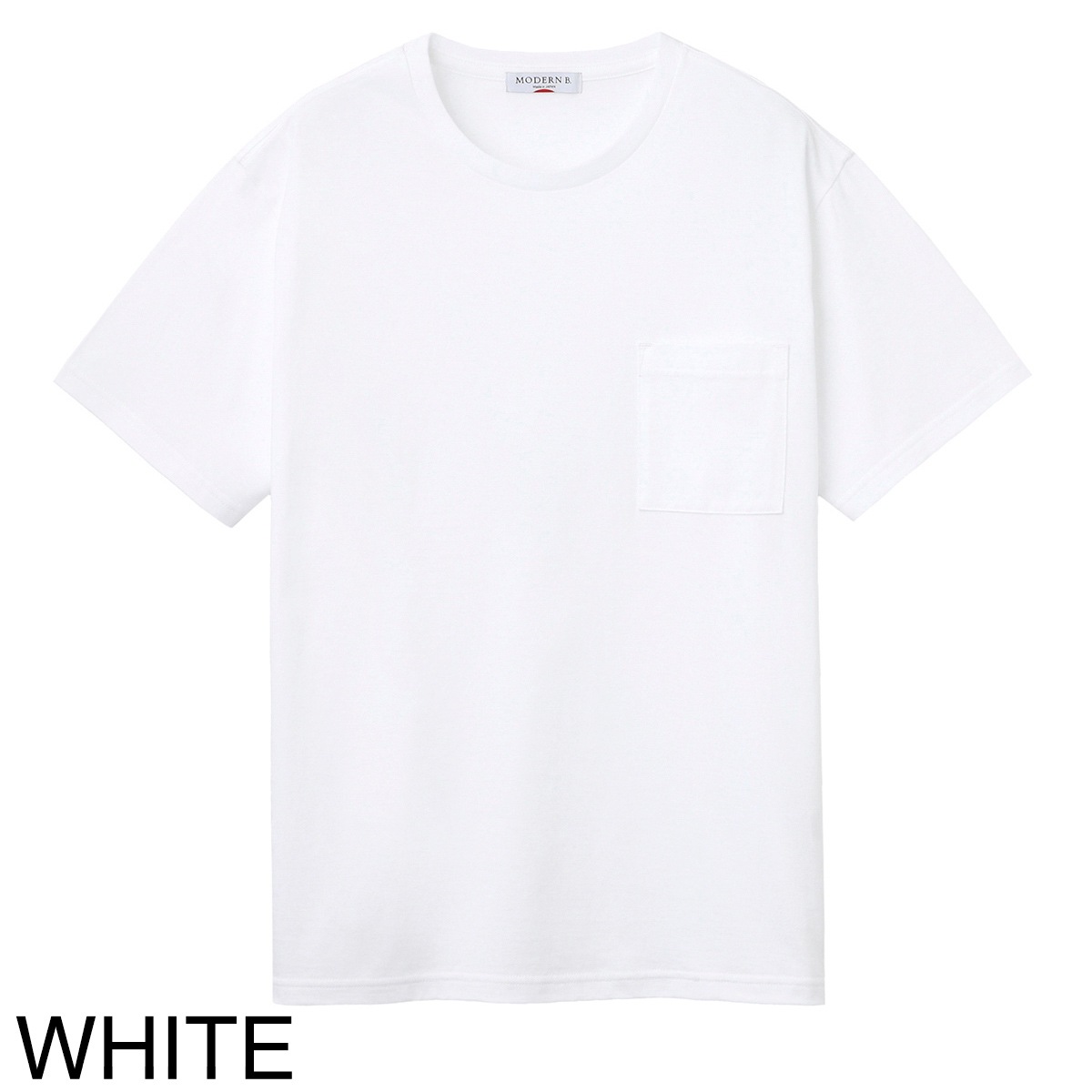 『ネコポス対応(1点まで)』MODERN B. モダンブルー ポケット付き クルーネックTシャツ メンズ