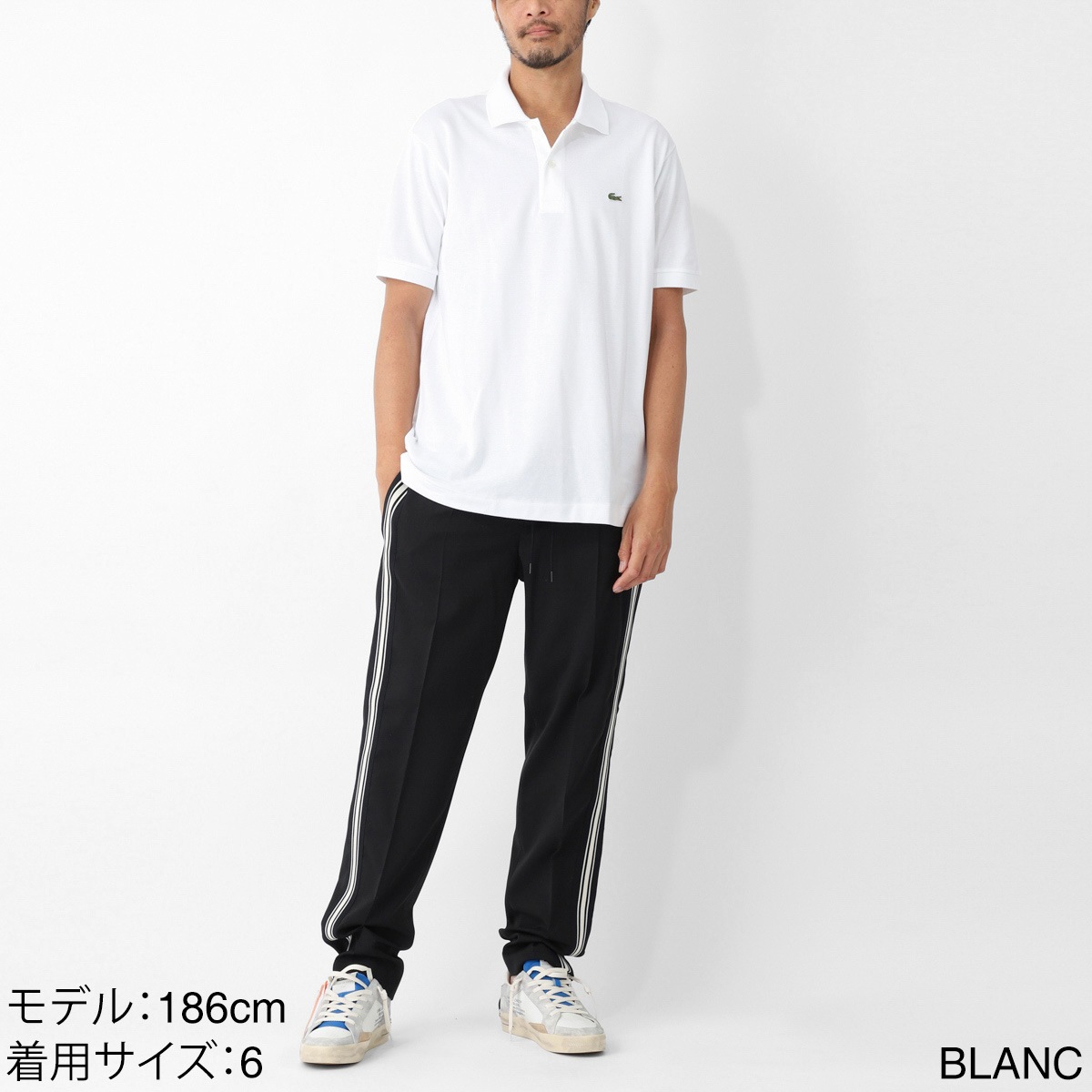 【専用商品】ラコステ　ラメ入りポロシャツ　モエシャンドン　メンズ　Lサイズ LACOSTE - 金ワニ ラメ☆CHAMPAGNE MOET CHANDON ポロシャツ
