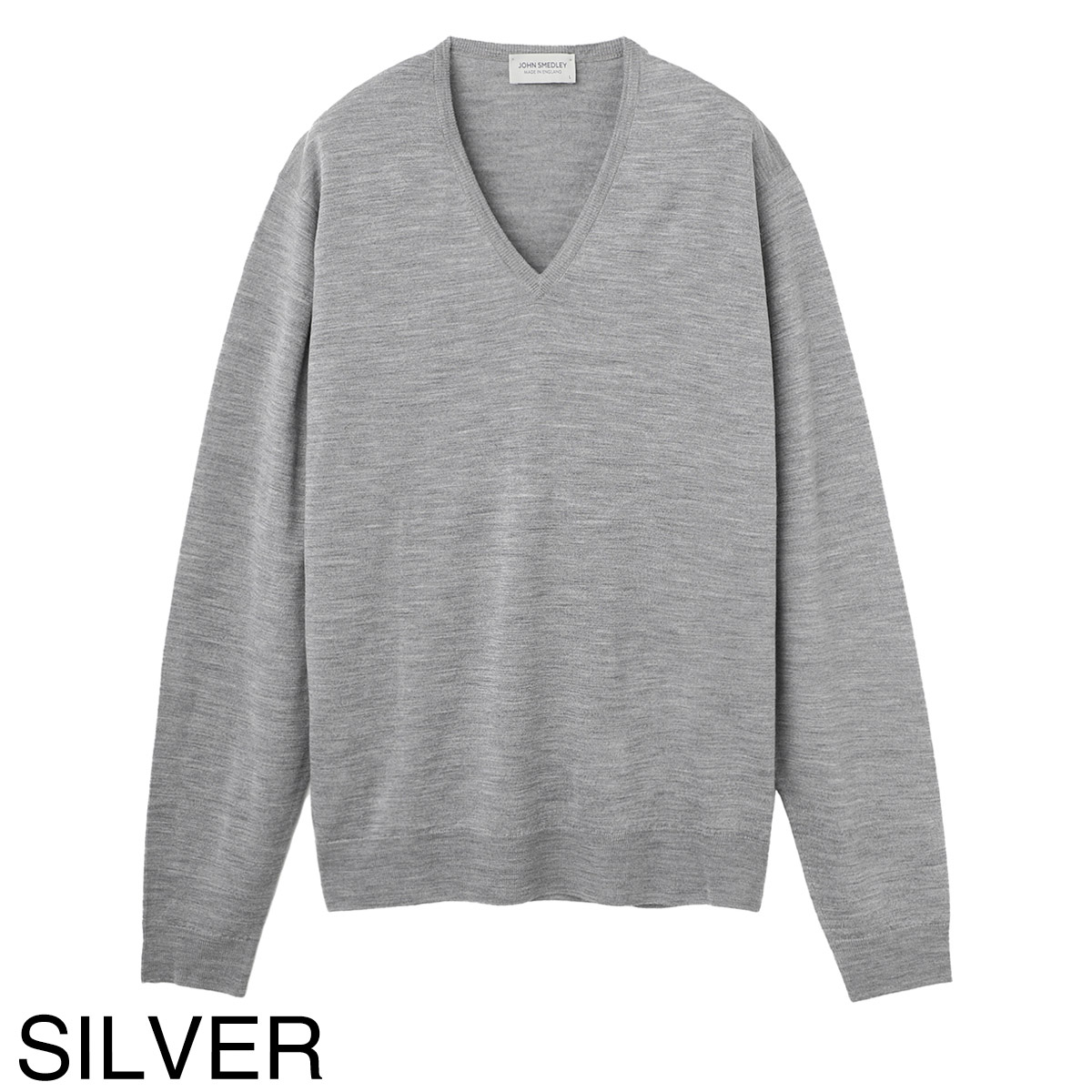【極美品】ジョンスメドレー Vネック メリノウールエクストラファイン 長袖 M JOHN SMEDLEY（ジョンスメドレー） メリノウール 30ゲージ V