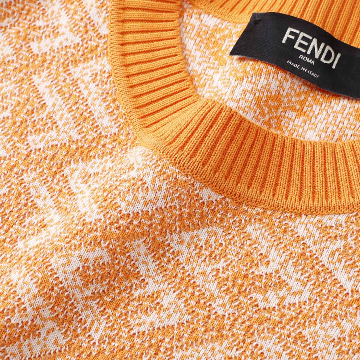 FENDI フェンディ クルーネック半袖ニット【大きいサイズあり