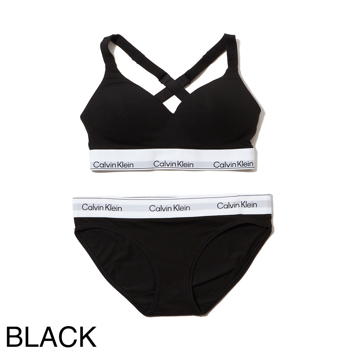 【アウトレット】Calvin Klein カルバンクライン ブラ&ショーツ 上下セット/ICON COTTON MODAL レディース