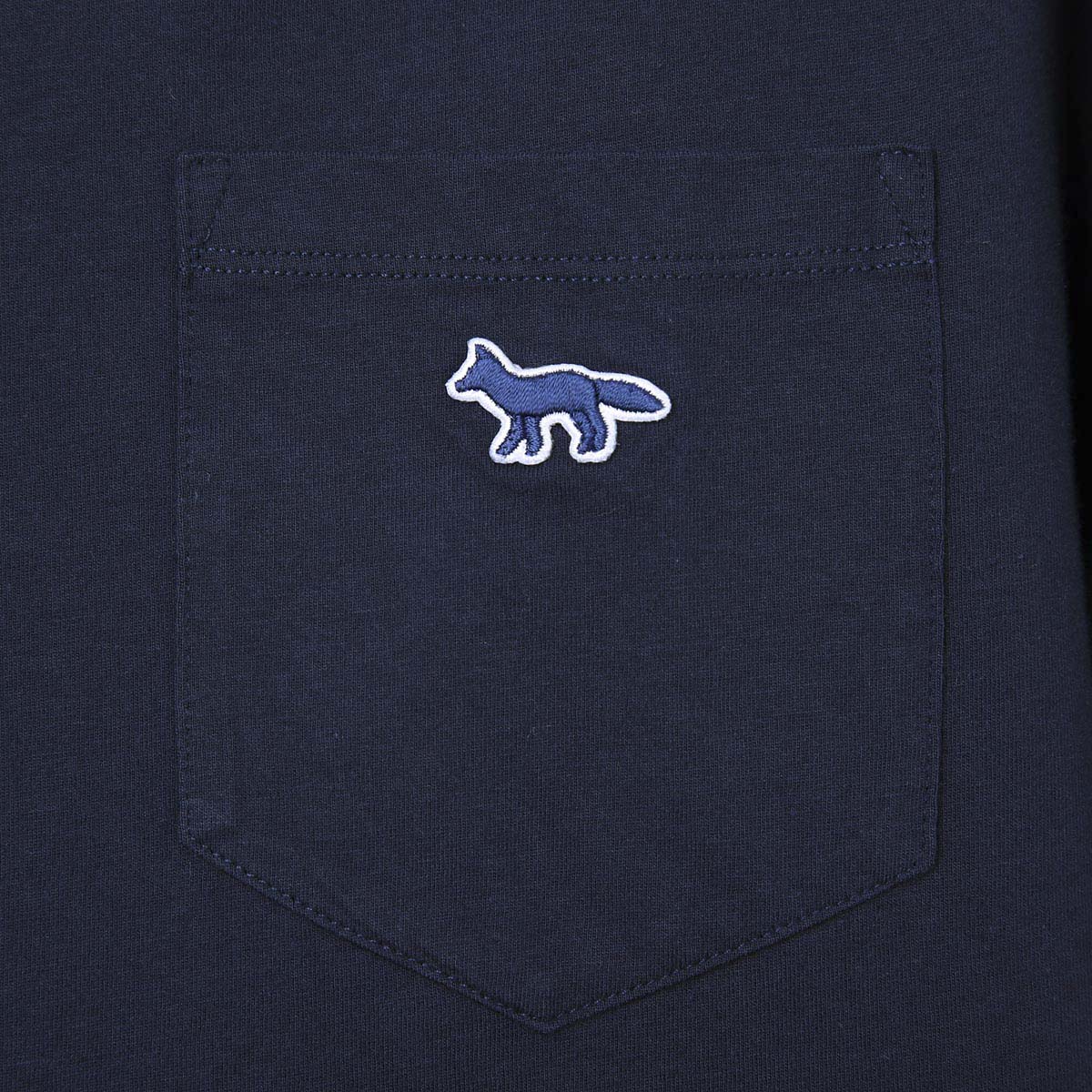 【アウトレット】【ラスト1点】MAISON KITSUNE メゾンキツネ クルーネック Tシャツ/NAVY FOX PATCH CLASSIC POCKET TEE-SHIRT メンズ