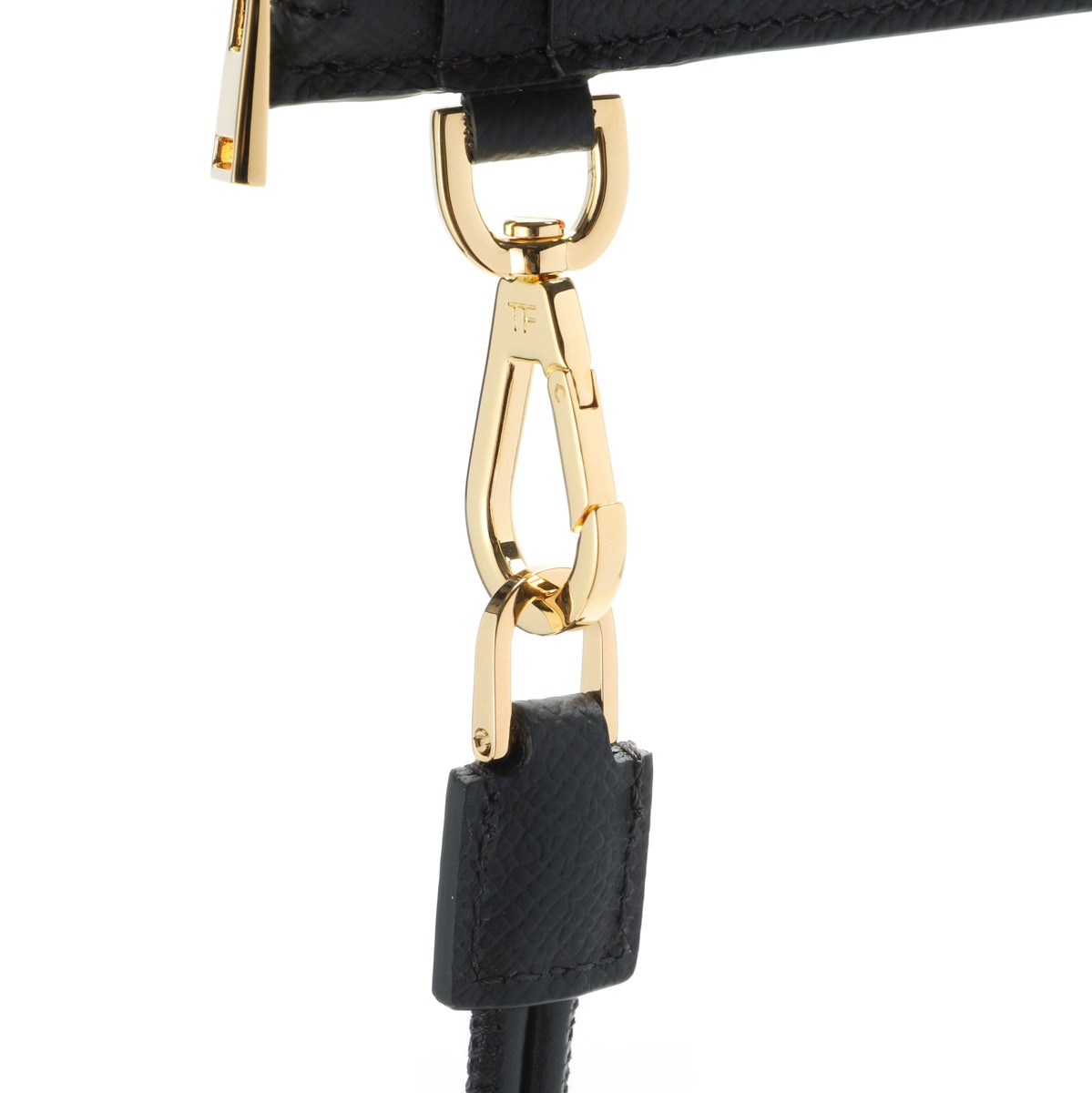 TOM FORD ブラック コインケース ストラップ付き TOM FORD トムフォード コインケース ストラップ付き メンズ