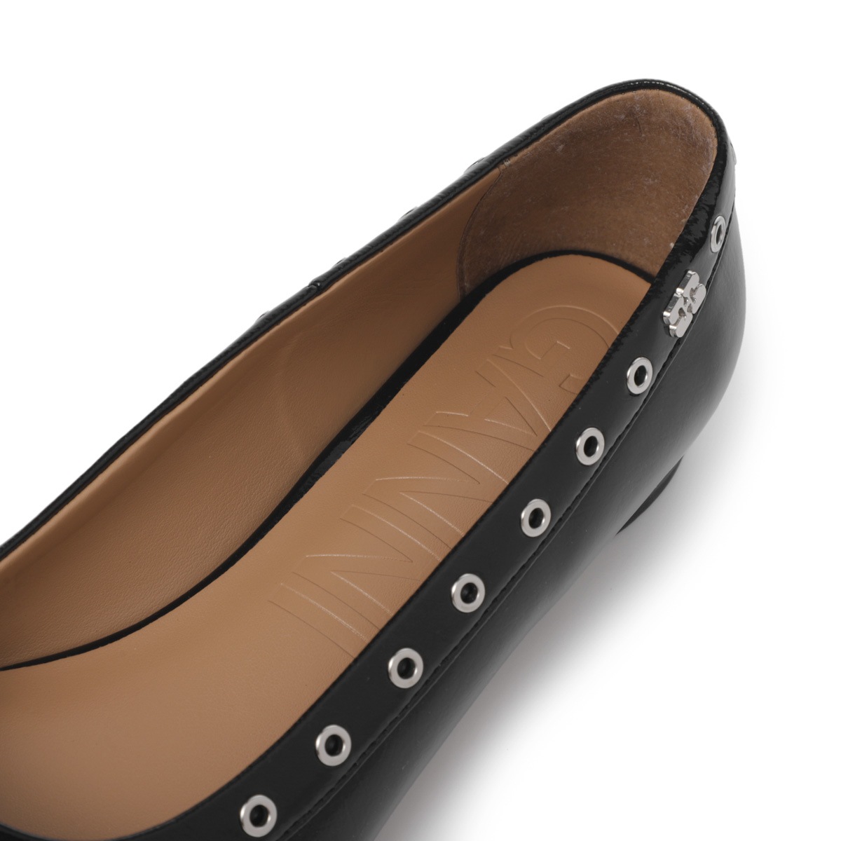 【アウトレット】GANNI ガニー バレエシューズ/フラットシューズ/EYELETS BOW BALLERINA NAPLACK【大きいサイズあり】 レディース