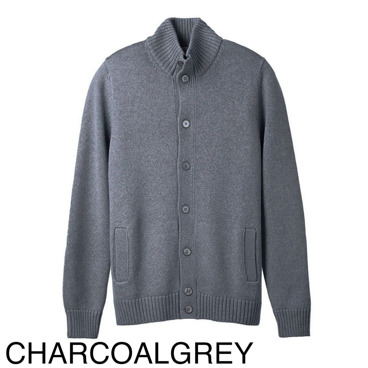 大きいサイズ グランサッソ カーディガン 2XL ロング丈 ボタンレス ウール Gran Sasso グランサッソ カーディガン/CARDIGAN FULL BOTTON 3