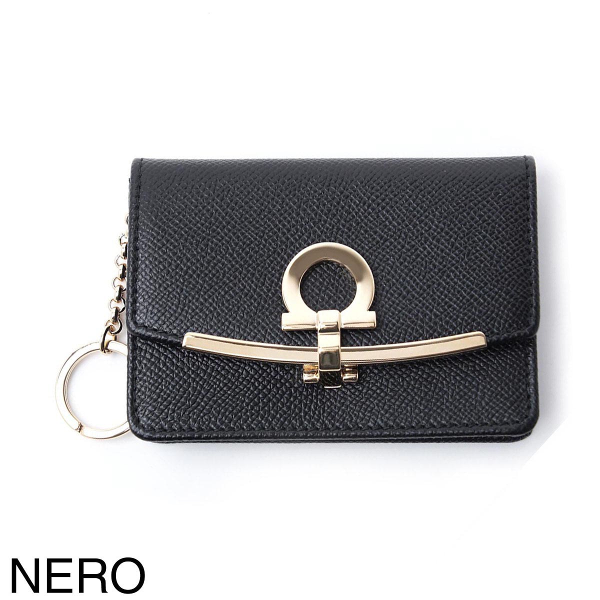 フェラガモ レディース カードケース 22 0861 NERO 0779901 Salvatore Ferragamo Women's Card Wallet 22 0861 NERO 0779901
