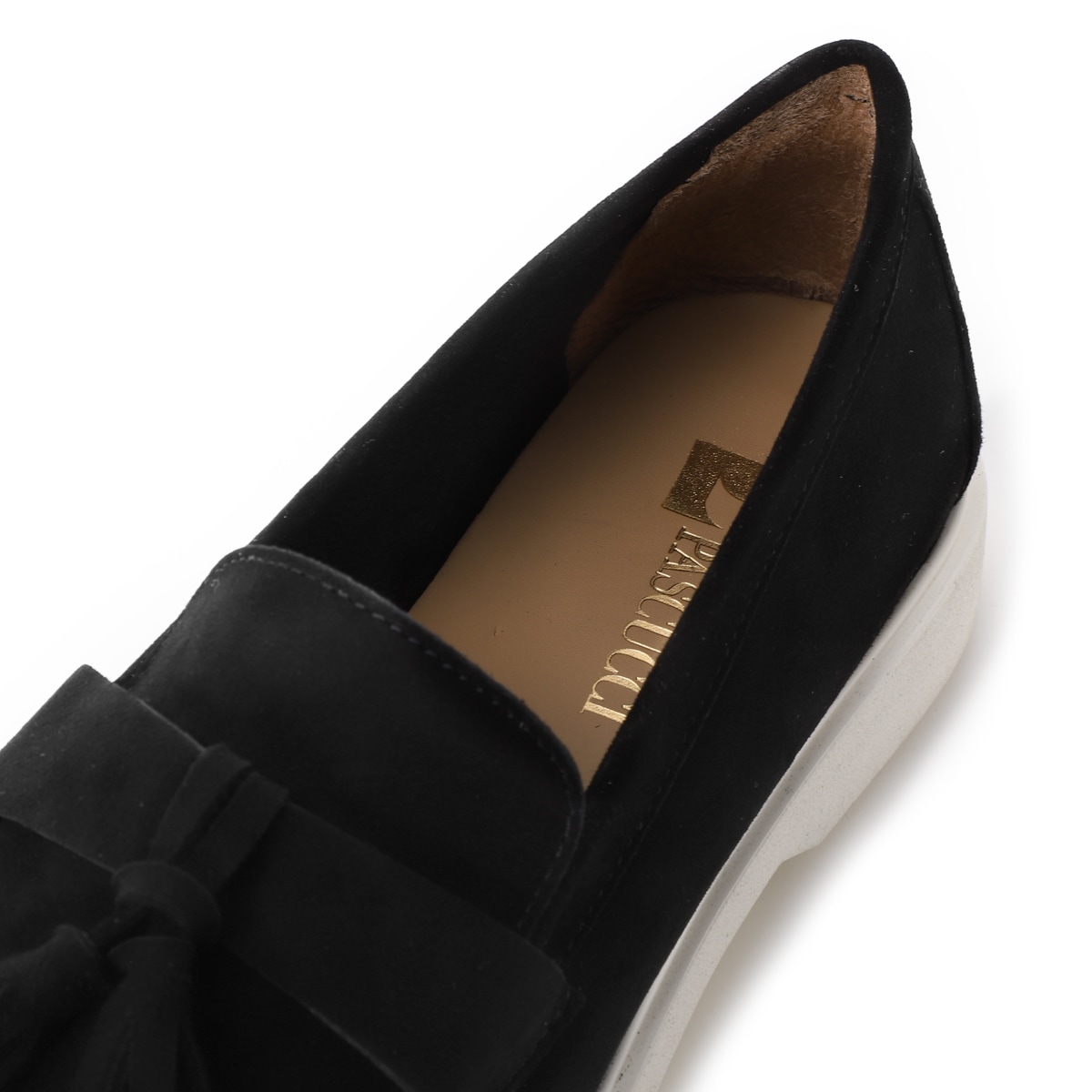 PASCUCCI パスクッチ タッセルローファー/CHIC スエード モールドソール オフィスカジュアル【大きいサイズあり】 レディース