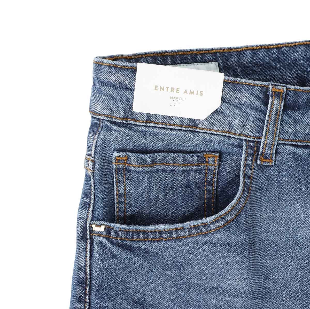 entre amis アントレアミ ボタンフライジーンズ/5 TK DENIM CORTO