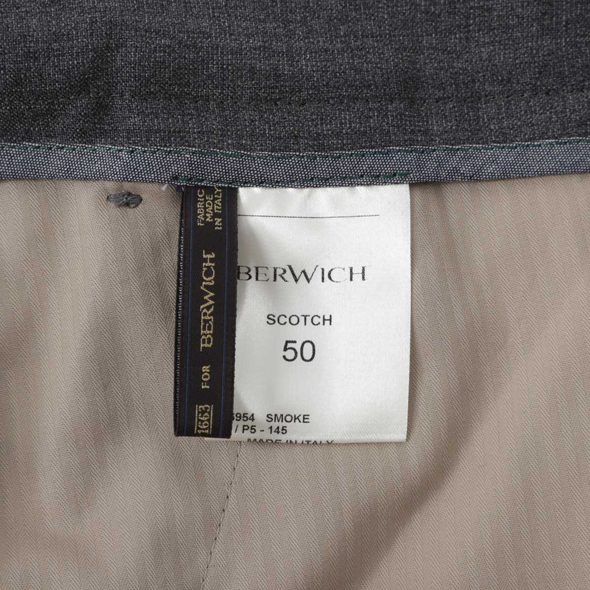 BERWICH ベルウィッチ ツープリーツ スラックス/ウールパンツ/TROPICAL NATURAL STRETCH メンズ