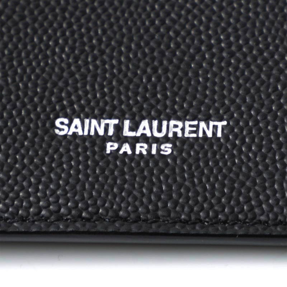 SAINT LAURENT サンローラン カードケース/FRAGMENTS ZIPPED CARD CASE IN GRAIN DE POUDRE EMBOSSED LEATHER メンズ