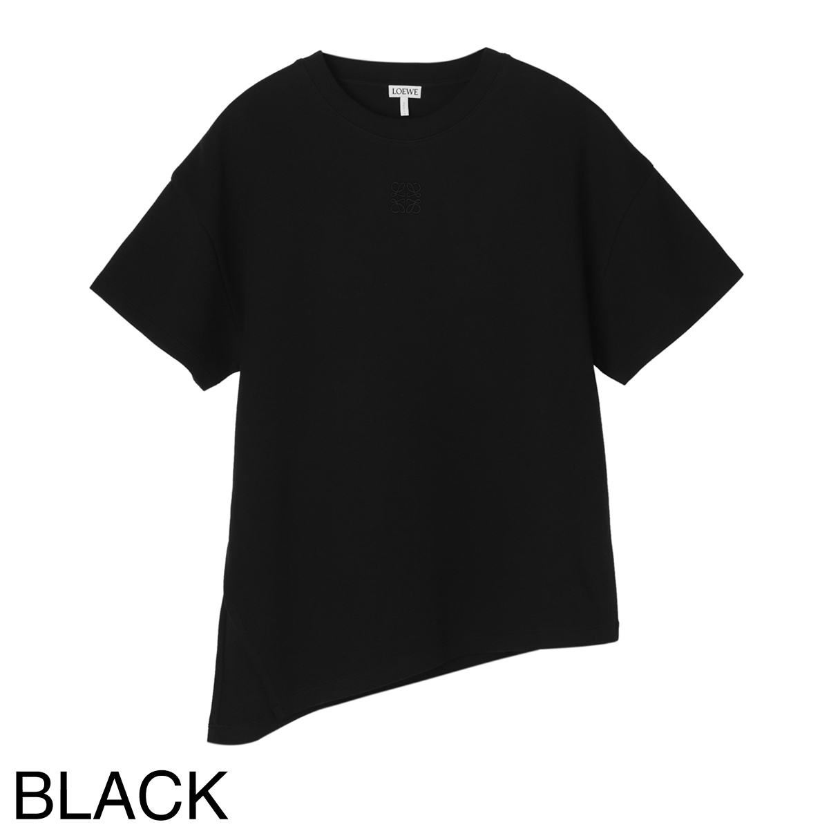 ロエベ クルーネックTシャツ サイズXS LOEWE ロエベ アナグラム刺繍 クルーネック Tシャツ ブラック