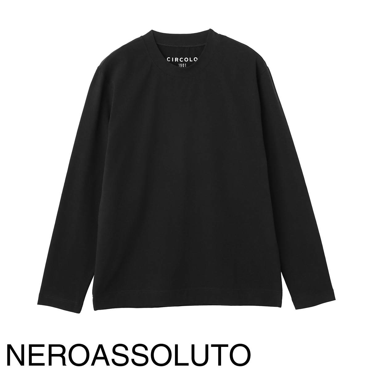CIRCOLO 1901 チルコロ クルーネックカットソー/CASHMERE TOUCH JERSEY カシミアタッチ ジャージー メンズ
