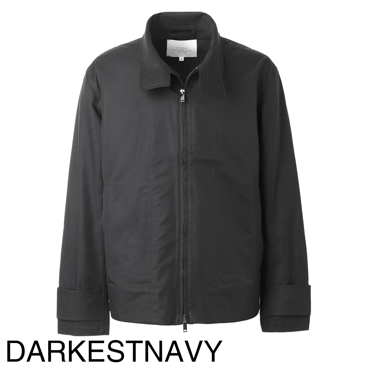 新品 ★ スタジオニコルソン レザージャケット ブルゾン ネイビー レア 新品 ☆ スタジオニコルソン レザージャケット ブルゾン ネイビー レア