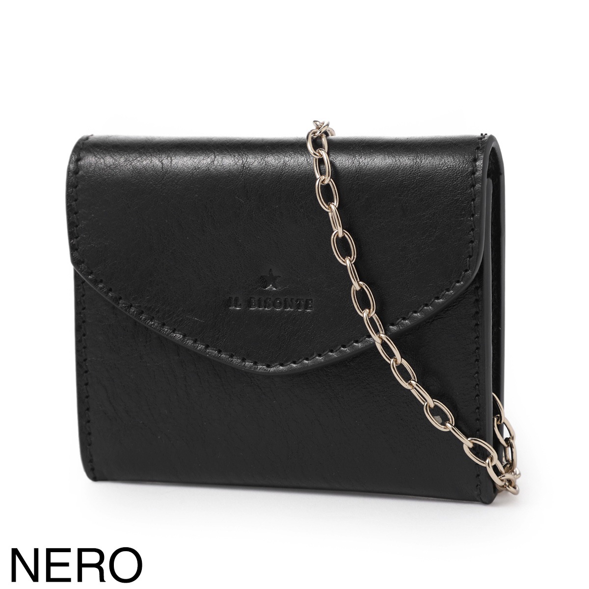 アウトレット】IL BISONTE イルビゾンテ チェーン付きカードケース