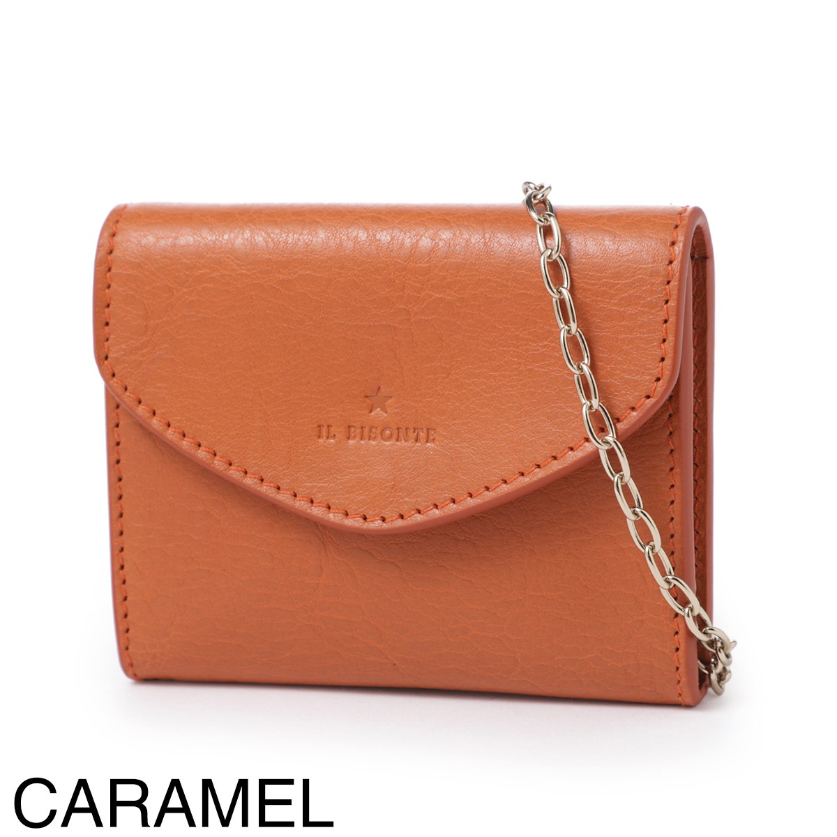 【アウトレット】IL BISONTE イルビゾンテ チェーン付きカードケース/CARD CASE BIGALLO