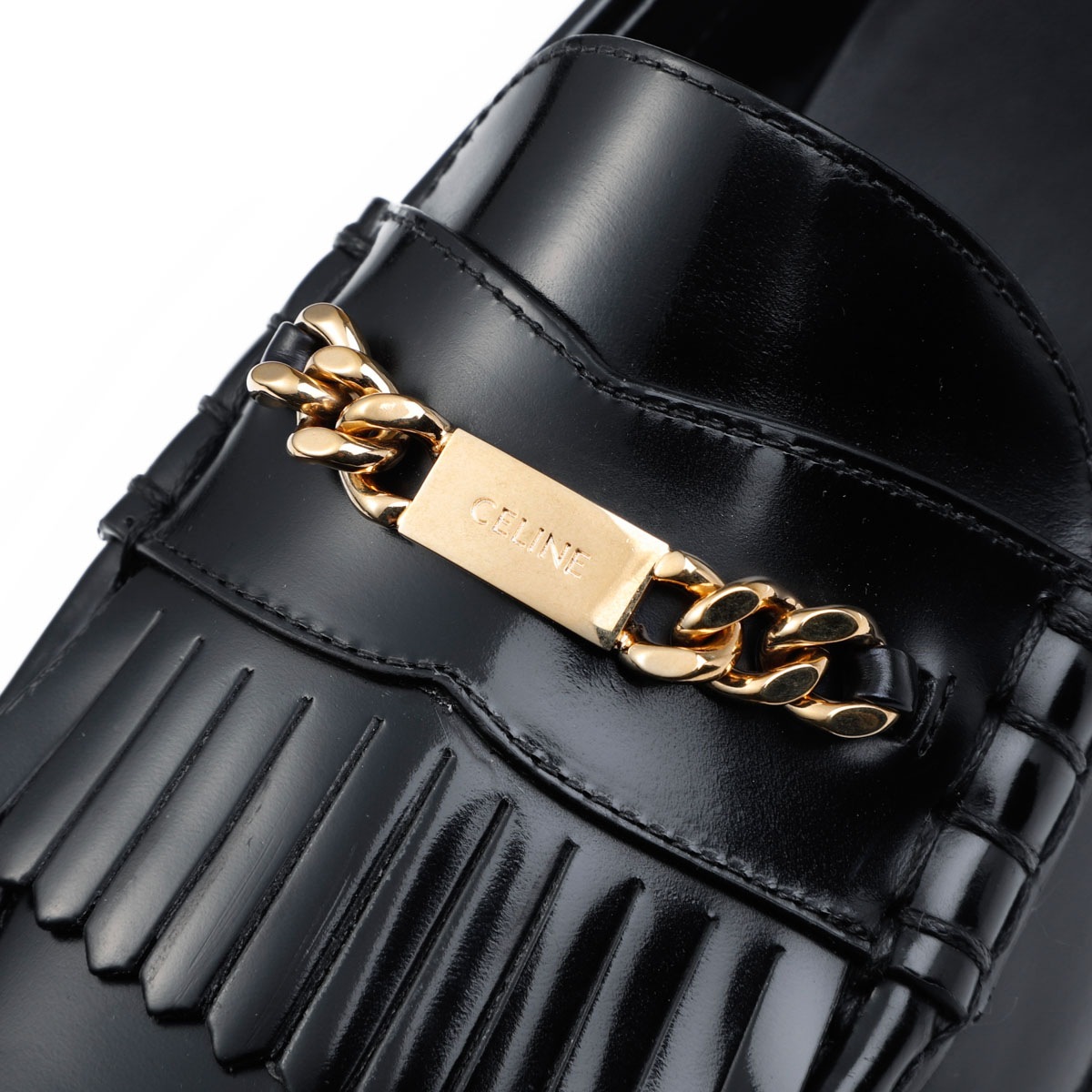 【タイムセール SHOS】CELINE セリーヌ ローファー/MARGARET CHUNKY LOAFER W FRINGES & CEL レディース