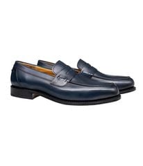 SIMEON NAVY ローファー グッドイヤーウェルト