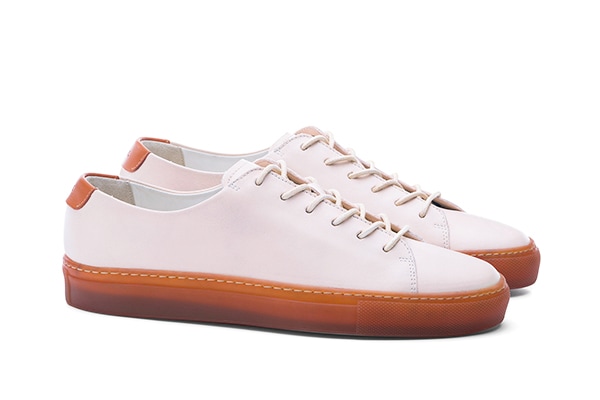 レザースニーカー レディース エシカル サスティナブル Clover クローバー サクラ ピンクベージュ ラバソール ペア お揃い 公式 モラルコード