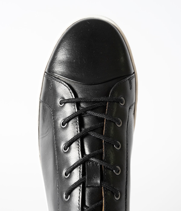 レザースニーカー ビジネス ブラック 黒 本革 革靴 レースアップ