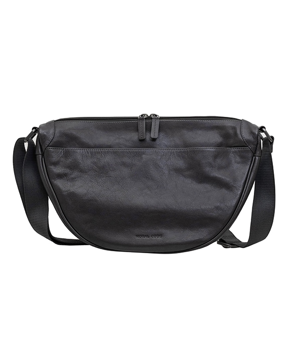 ショルダーバッグ ボディバッグ サコッシュ レザー 本革 DENVER BLACK