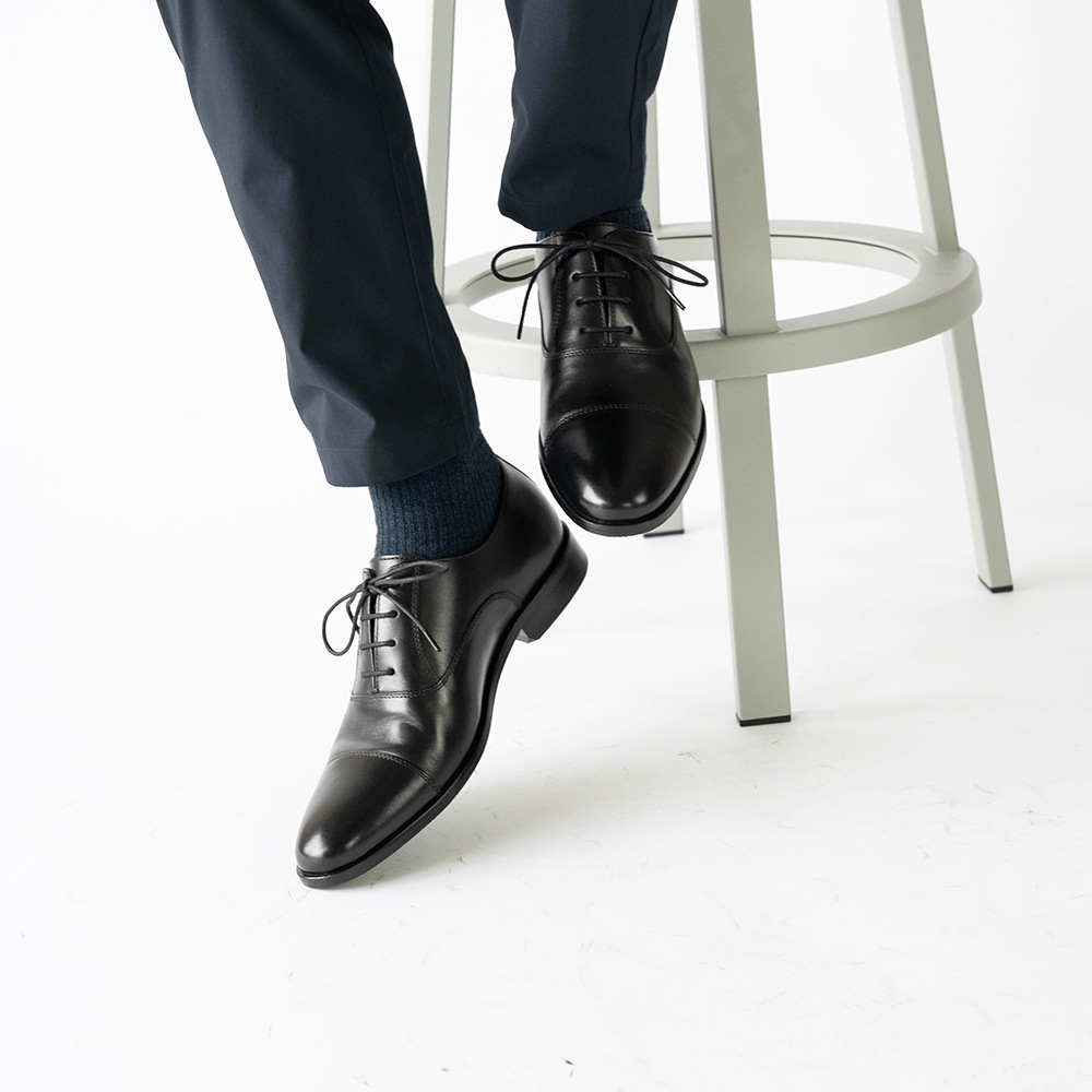 SHEFFIELD BLACK ストレートチップ ビジネスシューズ