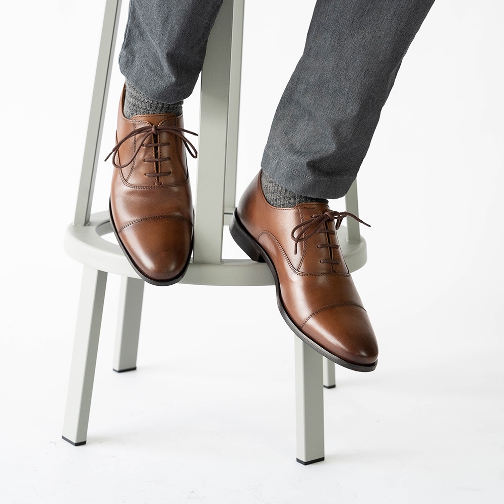 SHEFFIELD COGNAC ストレートチップ ビジネスシューズ