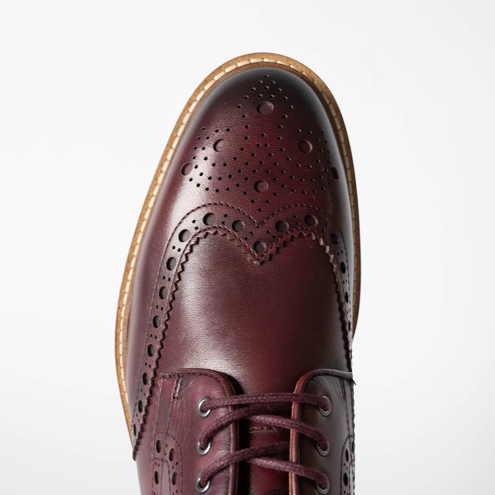 HACKNEY BURGUNDY ウイングチップ 外羽根 