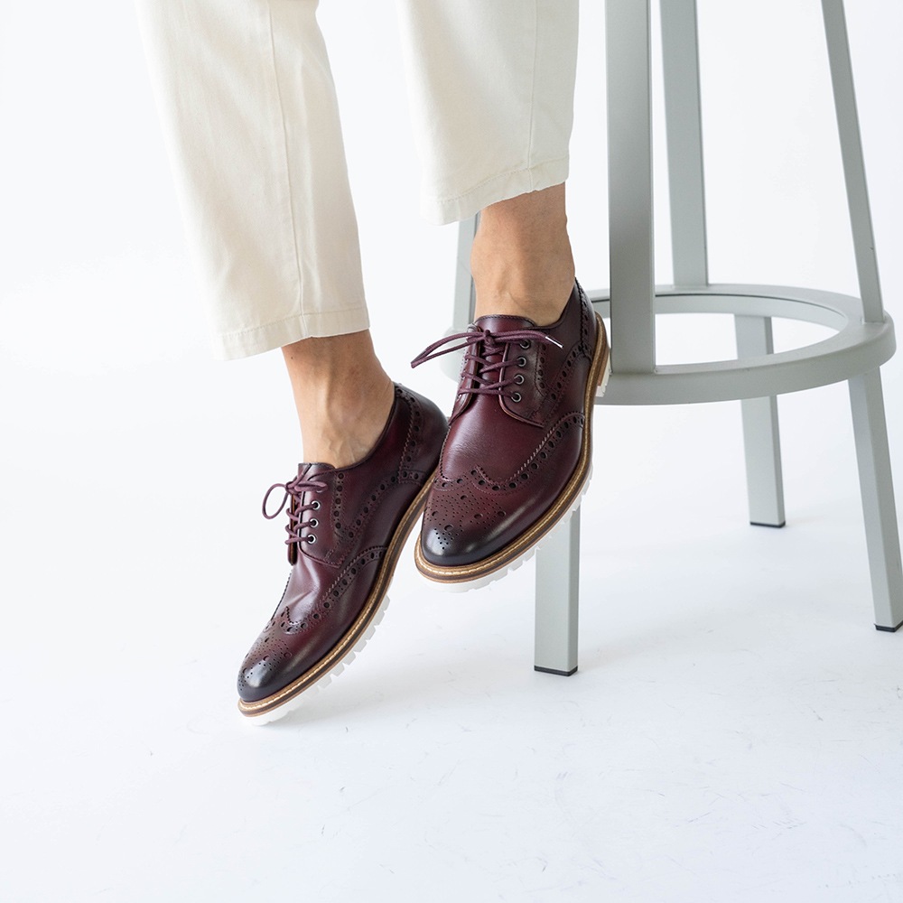 HACKNEY BURGUNDY ウイングチップ 外羽根 