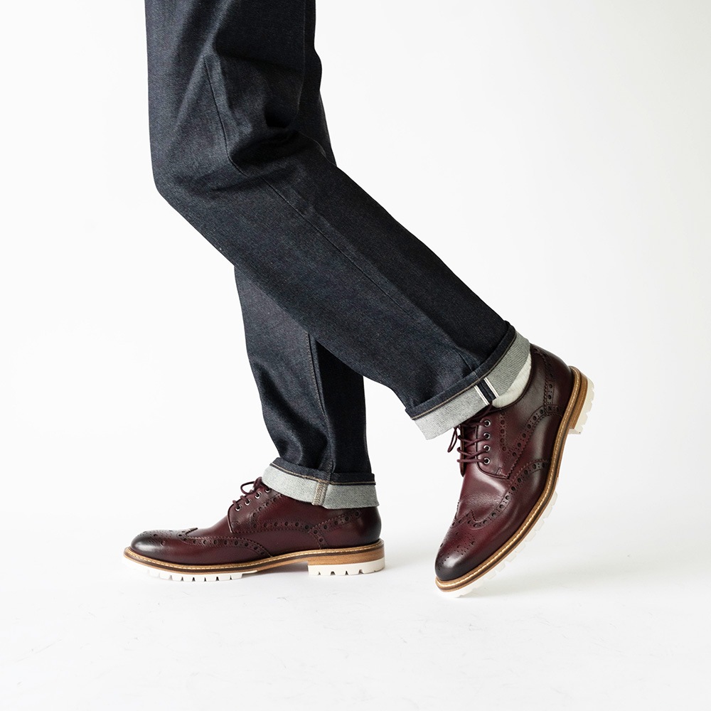 HACKNEY BURGUNDY ウイングチップ 外羽根 