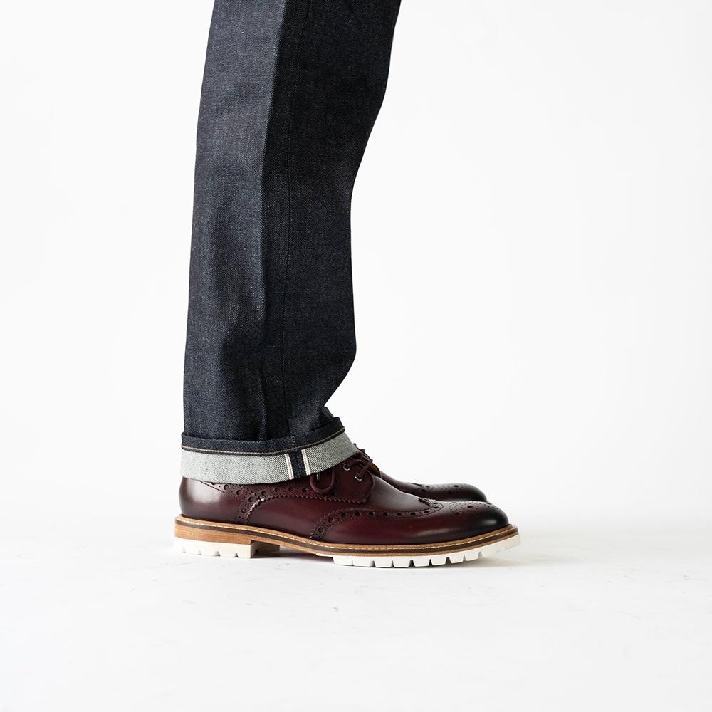 HACKNEY BURGUNDY ウイングチップ 外羽根 