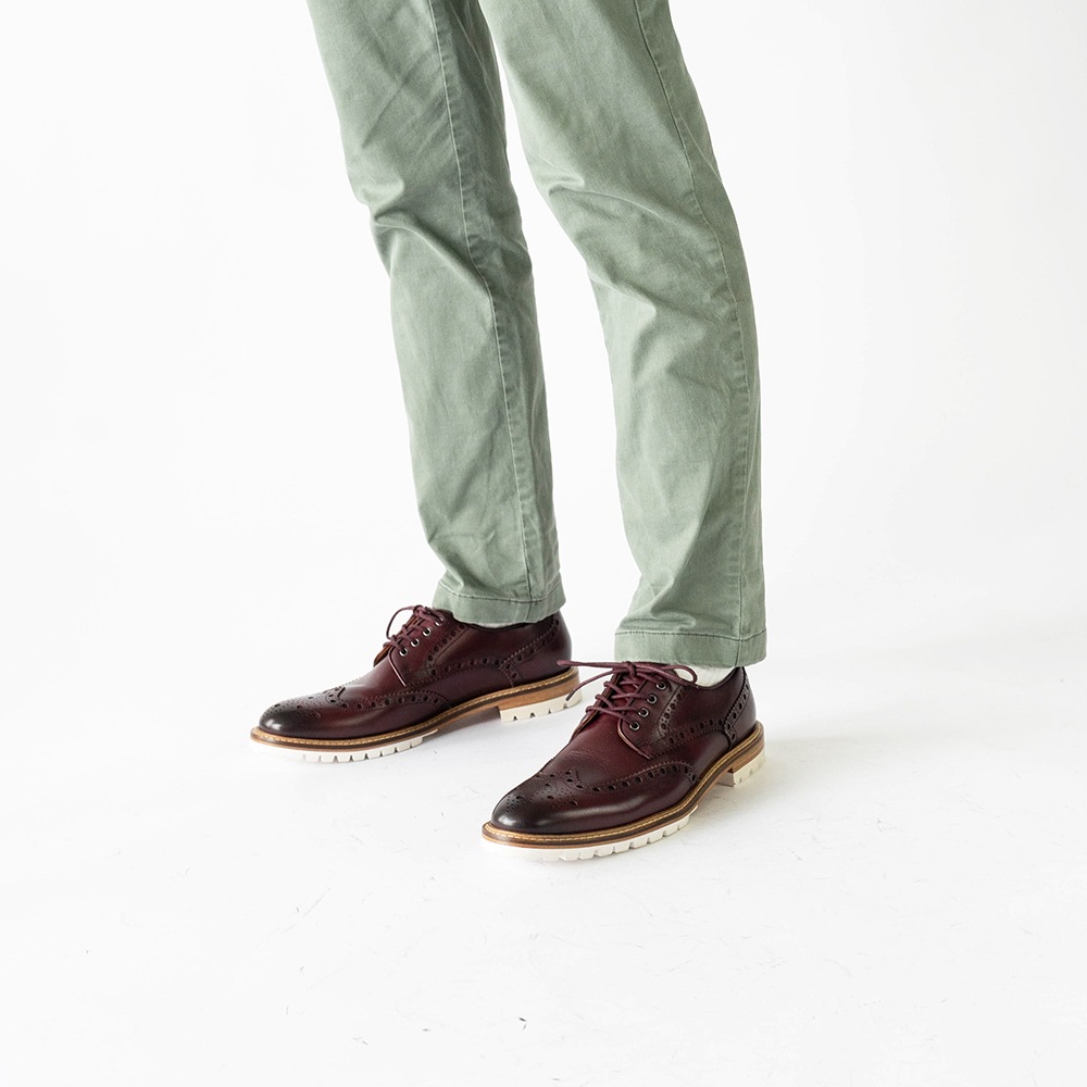 HACKNEY BURGUNDY ウイングチップ 外羽根 