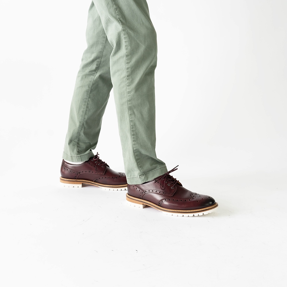 HACKNEY BURGUNDY ウイングチップ 外羽根 